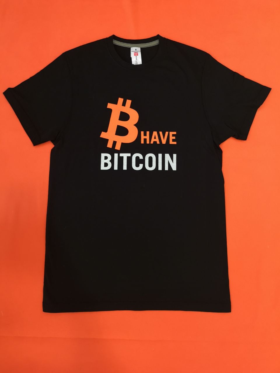 t-shirt tg L B-HAVE Bitcoin (retro con logo bitcoin grande)