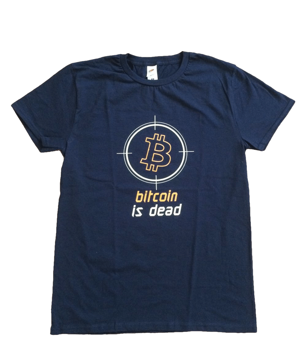 t-shirt - Bitcoin is dead - blu - tg. L